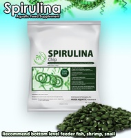 PA Spirulina Chip 400pcs ( 100g ) high grade quality fish food pellet for bottom middle top level aq