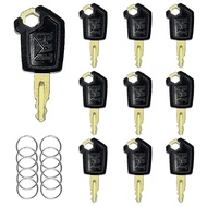 10 PCS CAT Loaders Excavators Keys CAT Heavy Equipment Ignition Key with 10 Key Chains5P8500