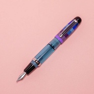 OPUS 88正統滴入式鋼筆/ Mini Pocket Pen/ 橫條藍紫/ 1.4 Stub