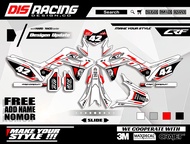 decal crf 150 l full body putih merah hitam variasi Supermoto