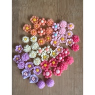 RM4.50/50 pieces : TF-621 - Resin - Bunga - Flower - 1.3 cm to 1.5 cm