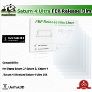 Elegoo Saturn 4 Ultra 3D Printer FEP Release Liner Film- 5PCS for Elegoo Saturn 2/3/4/4 Ultra/4 Ultr