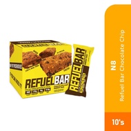 N8 REFUEL ENERGY REAL BAR 10's - Double Choc Chip for Sports Energy Bar, Protein Snack