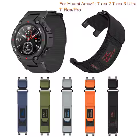 Nylon Loop Strap for Huami Amazfit T-rex 2 3 Ultra Watch Band for Amazfit Trex Pro T Rex Tyrannosaur