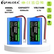 PALO 18650 battery pack(68*27*19)mm 3.7V lithium battery 5200mAh Rechargeable Battery