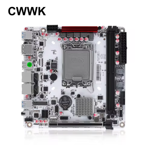 CWWK Q670 8 Bay NAS Motherboard and daughterboards,Mini ITX with 3 x PCIe4.0 M.2 NVMe, 8 x SATA3.0 B