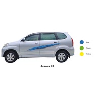 TOYOTA AVANZA Sticker Car Body Side Lining (7 Designs) - [Original Design Side Body Sticker Pelekat 