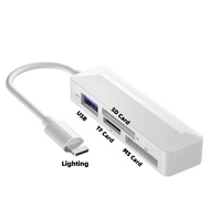 4 in 1 Card Reader Lighting/USB/Type-C To MS SD TF Card U Disk Adapter for Sony Memory Stick Pro Duo