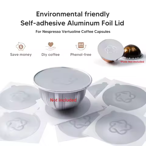 Aluminum Foils Lids For Nespresso Vertuo Next Vertuoline Original Capsule Pods Disposable Seals Stic