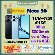 Hp realme note 50 RAM 8GB  {4+4}/ 64GB ,cam 13mp ,batrai 5000mah, 90hz ,garansi resmi imei terdaftar