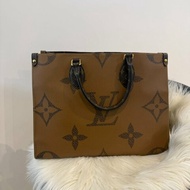 LV On The GO MM雙色老花手提包 托特包