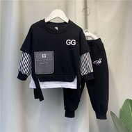 Kids Sport Clothing Sets Boys Tracksuit Autumn Children Tops +Pants 2Pcs Kit Outfit Teenager Boys Sp