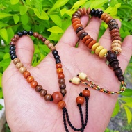 Gelang Tasbih Teras Kayu Campuran (100% ASLI) 100% Handmade / Boleh Dilaras