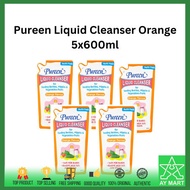 Pureen Liquid Cleanser Refill 5x600ml No Flavour Mint Orange Bottle Cleansing baby accessories Remov