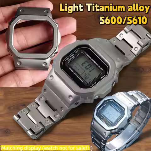 Titanium alloy sandblasted 5600 Upgrade Case strap Mod kit For Casio G-SHOCK DW-5600E GW-B5600 GW-M5