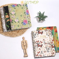 GUTHOP 2026 Planner, A5 Jan.2026 - Dec.2026 Calendar 2026, Agenda Weekly and Monthly Monthly Tabs Co