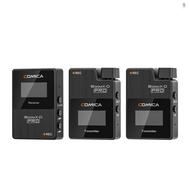 COMICA BoomX-D PRO D2 One-Trigger-Two 2.4G Dual-Channel Wireless Microphone System Built-in 8G Memory Card Digital &amp; Analog Output Modes 100M Effective Range  for DSLR Mirrorless C