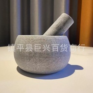 Garlic mortar, stone garlic pounder, manual traditional garlic grinder, household medicine grinder, 