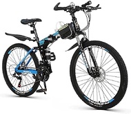 Fashionable Simplicity 26-inch Mountain Bike 21 Speed Mountain Foldable Bicycle With High Carbon Steel Frame and Double Disc Brake 24/27 Speed Hardtail Mountain Bike With Adjustable Seat Bicycle