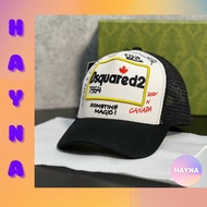 DSQUARED2 Men's and Women's Fashion Button Buckle Baseball Cap, cool Dsquared2 khaki mesh hat M308