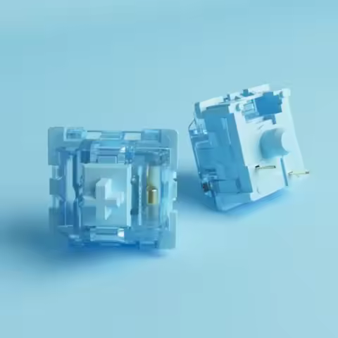 AkkO&Ktt CS Cream Blue V3 Keyboard Switch 3Pin 53gf Tactile MX Switch Custom Mechanical Keyboard Acc