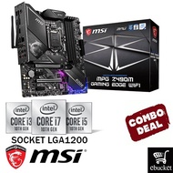 MSI MPG Z490M GAMING EDGE WIFI INTEL Z490 LGA1200 MOTHERBOARD + INTEL 10TH GEN CPU COMBO PROMO