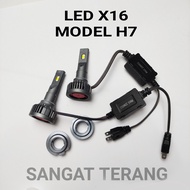 LAMPU LED MOBIL X16 SUPER TERANG H4 H11 H16 H1 H7 H8 H9 HB3 HB4 65 WATT