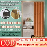 Partition door PVC sliding door Bathroom Indoor rail door Accordion simple door Kitchen folding door
