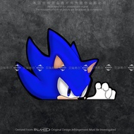 Reflective car sticker blue hedgehog sonic boy cartoon personality sticker