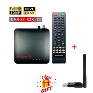 y8 Hellobox 8 New Version Satellite Receiver DVB T2MI DVBS2 Combo TV Box Twin Tuner Support TV Play On Phone Set Top Box