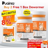 PUAINTA Cat L-lysine Tablets Set 98.5% Pure Powder for Cat Daily Immune Boost Care -Cat Supplement