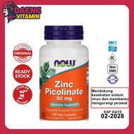 Vitamin Zinc Picolinate 50 mg Now 120 Veggie Kapsul