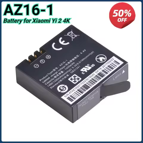 AZ16-1 1400mAh 3.85V Battery AZ16 1 Bateria for Xiaomi Yi 2 4K Battery Xiao Mi Yi Lite Action Camera