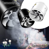 LEMONTRE Mute Exhaust Fan, Super Suction Air Ventilation Exhaust Fan, Powerful 4'' 6'' Black White Pipe Toilet Ceiling Booster Household Kitchen
