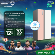 Tủ Lạnh Hisense Inverter Side By Side RS668N4EW-PU 519 Lít tiết kiệm điện bảo hành chính hãng 3 năm