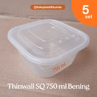 [5 Sets] Thinwall SQ 750ml box food storage/