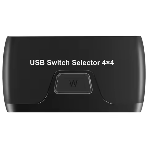 USB KVM Switch USB 2.0 Switcher KVM Switch for Windows10 PC laptops Keyboard Mouse Printer 4 PCs Sha