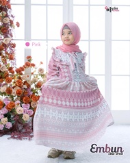 Mysha Kids Muslimah - Embun Gamis Etnik Anak Dress anak perempuan Free hijab Pasmina 2-12 thn anak g