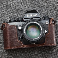 [Funper] Nikon F3 HP F3T Camera Leather Case Genuine Cowhide Bag Half Cover Protective Base Retro Ac