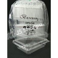 BENXON OPS C46 - Plastic Tray (50pcs±) Bakery Disposable Plastic Clear Food Box / Bekas Makanan C46