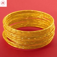 [3 in 1set]XT Jewellery Korea 24k 2mm Thin Bracelet Shining Fashion Woman 916 Original Gold Plated