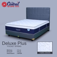 central deluxe plus pocket/kasur saja/spring bed/120/160/180/200x200 - 140x200