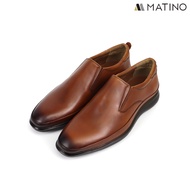MATINO SHOES รองเท้าชายคัทชูหนังแท้ รุ่น MC/B 3012 - BLACK/TAN