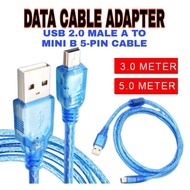 V3 CABLE 1M/3M/5M USB TO MINI USB DATA SYNC CONSOLE CABLE 5PIN B MALE CHARGING FOR CAMERA MP3/4 PS4 