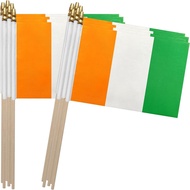 Bendera Tongkat TSMD Ivory Coast, Bendera Mini Kecil Pegang Tangan Ivory Coast, 5x8 Inci, 12 Pek