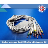 One piece fixed EKG Cable with Banana, IEC ECG Cable/ 10 Lead Banana compatible