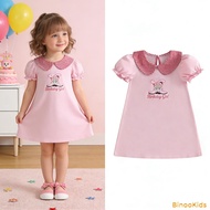 Toddler Baby Girls Birthday Dress Fashionable Cowgirl Hat Boots Embroidery Short Bubble Sleeve Dress