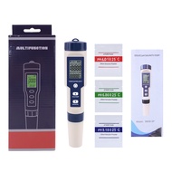 RCYAGOพืชสวน5 In1 PH Meter & เครื่องวัดสารละลายPh/Tds/Ec/ความเค็ม/อุณหภูมิวัดคุณภาพน้ำปากกา