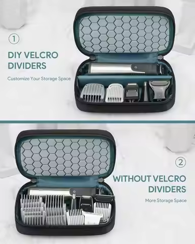 All-in-One Travel Case compatible for Braun Series 5 & Philips Multigroom 3000-9000, Organized Compa