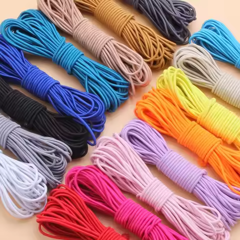 5/10/20/30/40/50M 4mm Elastic Bands Adapter HairBand Stretch Rubber Rope By Meters Apparel Belt Bung